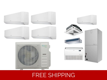 Daizuki 4 Room Mini Split AC Heat Pump (-13°F) 22.5 SEER2/11.1 EER/10 HSPF (R454B)